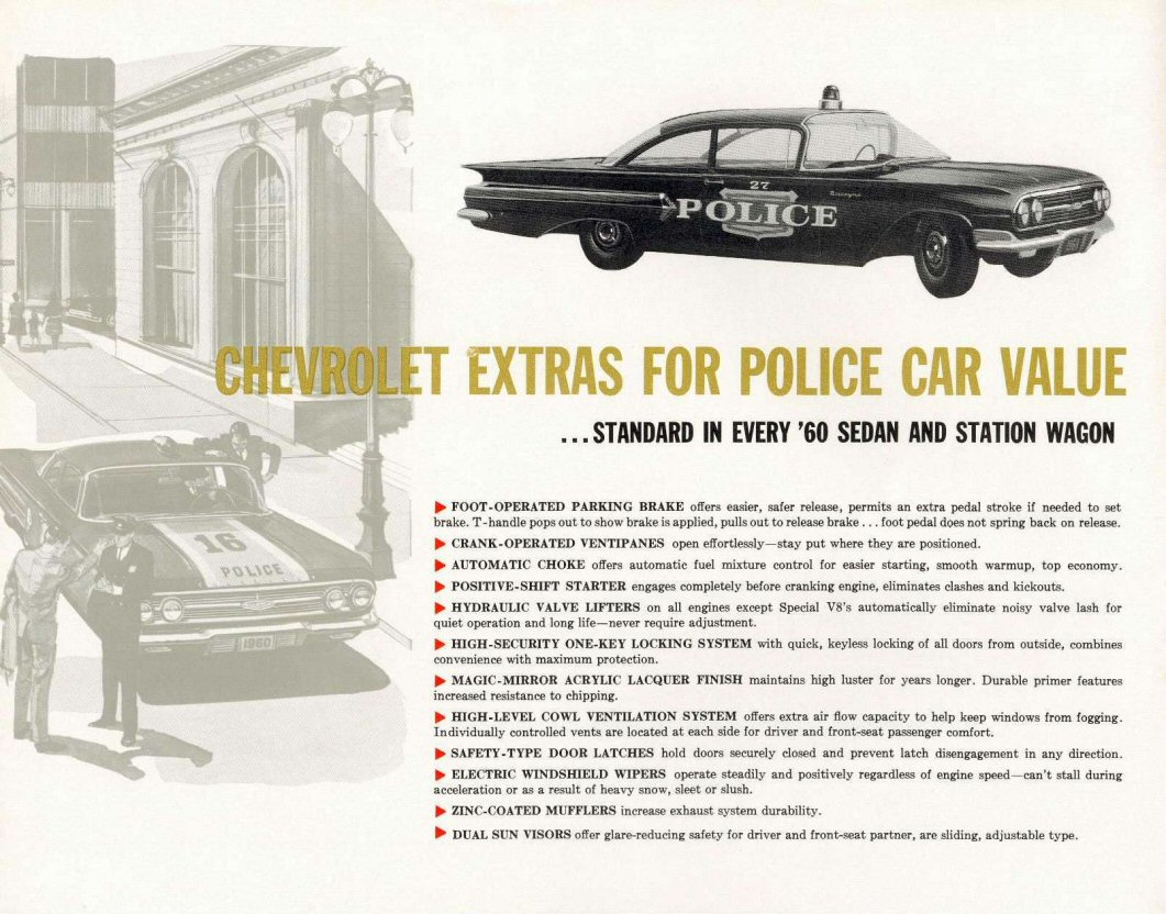 1960 Chevrolet Police Vehicles Brochure Page 3